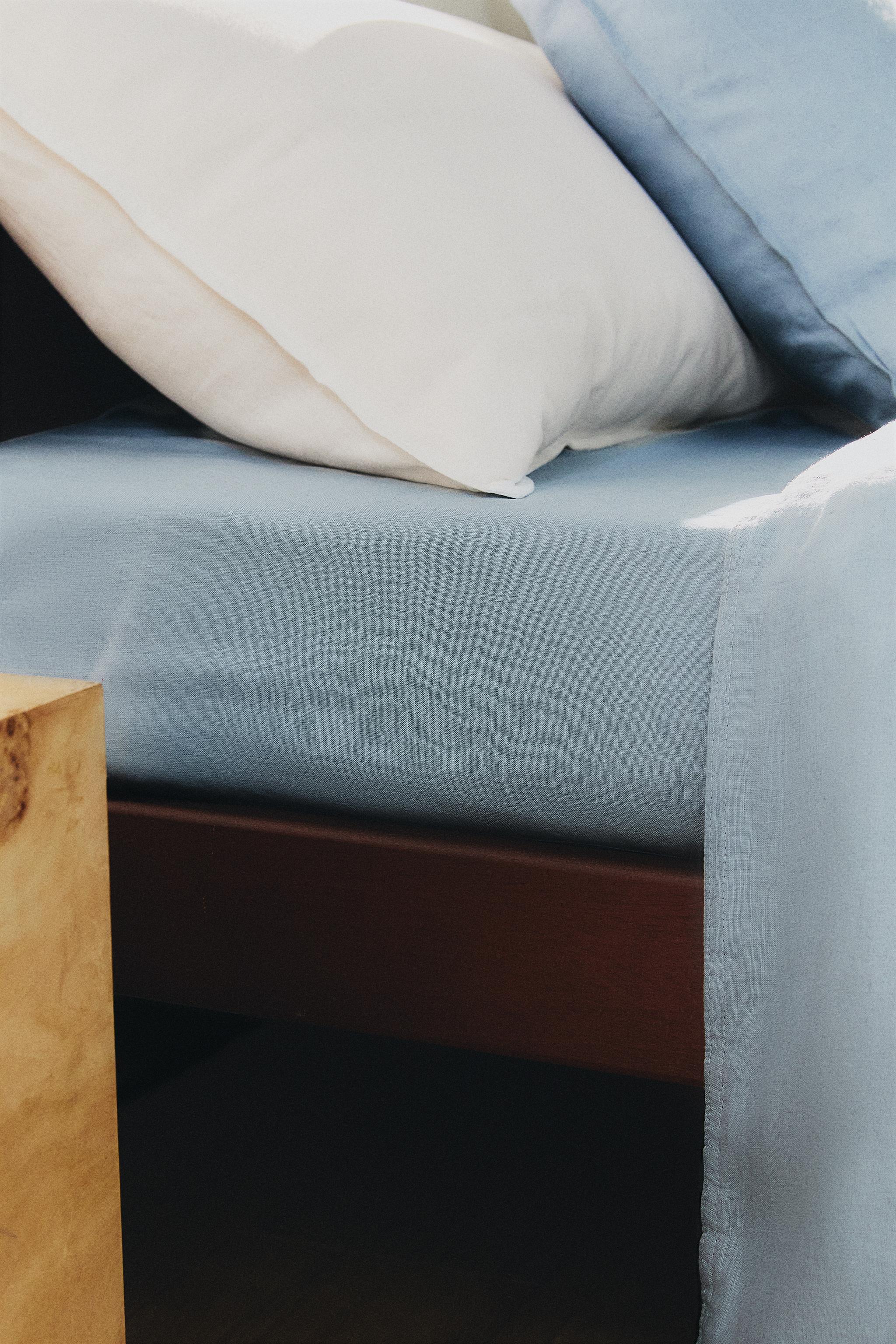 DRAP-HOUSSE LIN LAVÉ | 30 CM HAUTEUR (140 G/M²)
